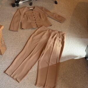 Adrianna Papell Tan Women's Pantsuit Jacket